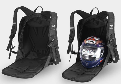 Motorcycle Helmet Backpack – Large Capacity Carbon Fiber Hard Shell